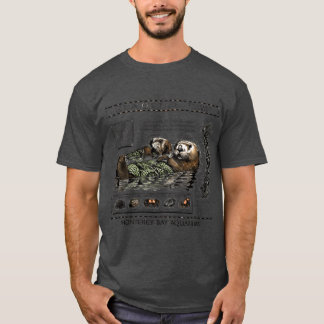 Camiseta Lontras Aquário da Baía de Monterey menina família