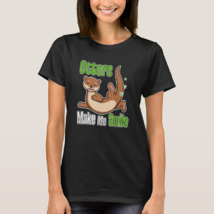 Camiseta Lontras Me Fazem Sorrir Vida Selvagem Natureza Lon