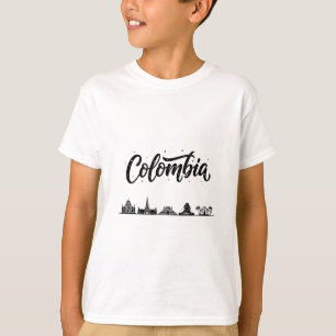 Camiseta Looks de viagem de férias no horizonte da Colômbia