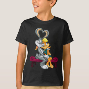 Camiseta Looney Tunes Bugs E Lola Corações Dia Dos Namorado