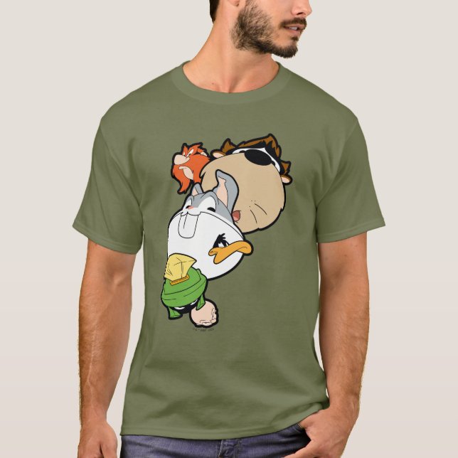 Camiseta LOONEY TUNES™ Estilizou Cabeças Grandes (Frente)