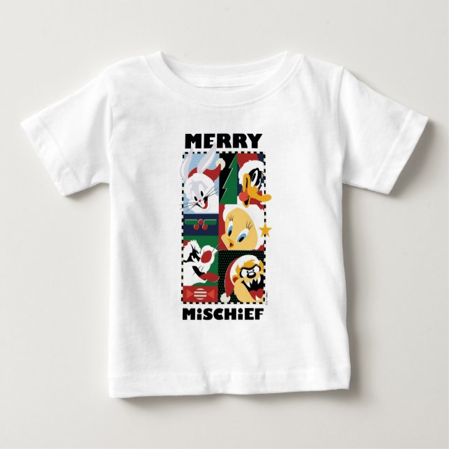 Camiseta LOONEY TUNES™ Holidy Feliz Mishead (Frente)