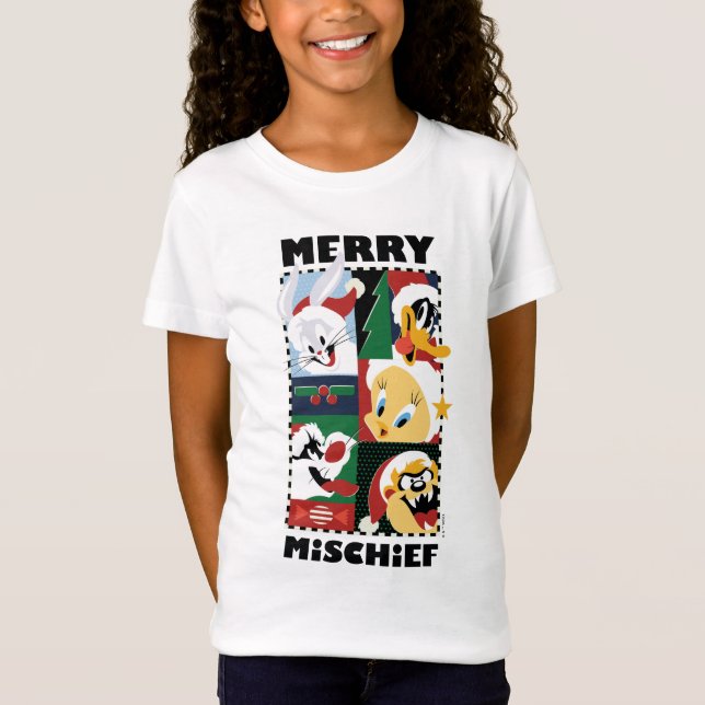 Camiseta LOONEY TUNES™ Holidy Feliz Mishead (Frente)