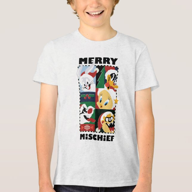 Camiseta LOONEY TUNES™ Holidy Feliz Mishead (Frente)