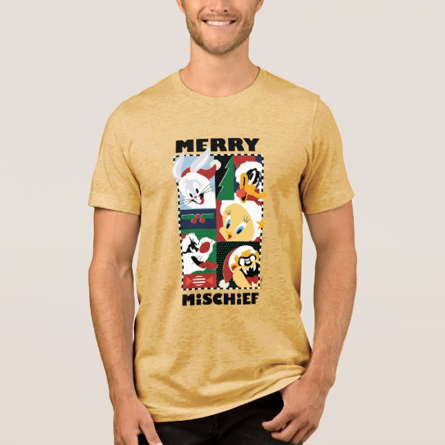 Camiseta LOONEY TUNES™ Holidy Feliz Mishead (Frente)