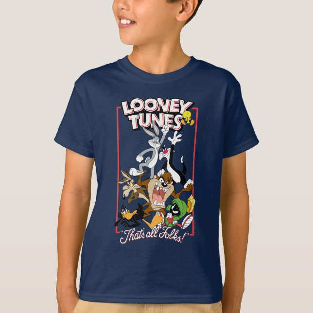 Camiseta LOONEY TUNES™ "ISSO É TUDO PESSOAL!™" - Pilha de g (Frente)