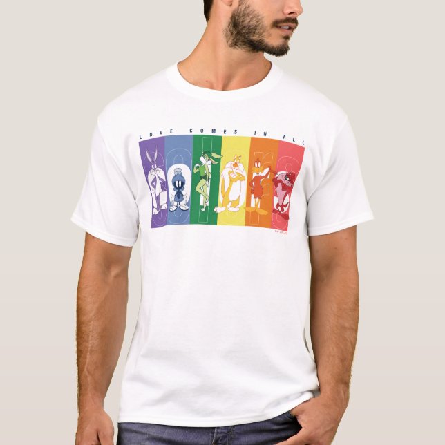 Camiseta LOONEY TUNES™ - O amor vem em todas as cores (Frente)