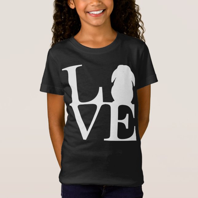 Camiseta Lop Rabbit Lover I Love Bunnies Graphic (Frente)
