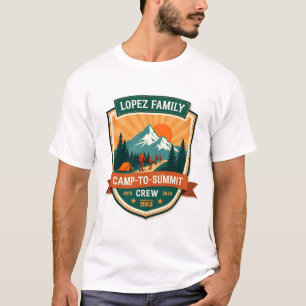Camiseta Lopez Family Acampamento-Para-Cume Equipe Vintage