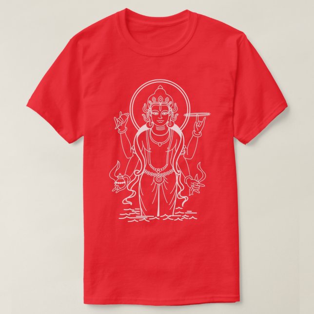 Camiseta Lord Dhanvantari branco (Frente do Design)