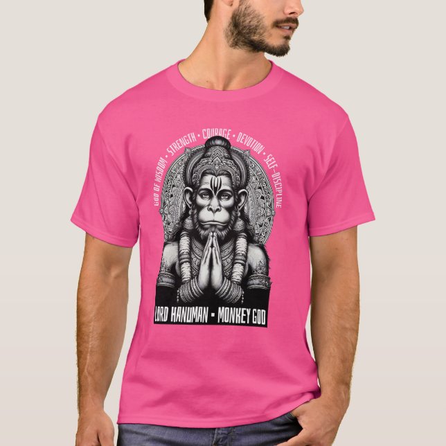 Camiseta Lord Hanuman Monkey Deus Hindu Mythology (Frente)