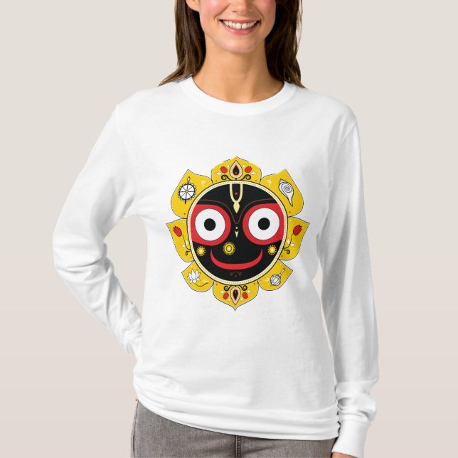 Camiseta Lord Jagannath Face Hindu Deity Spiritual (Frente)