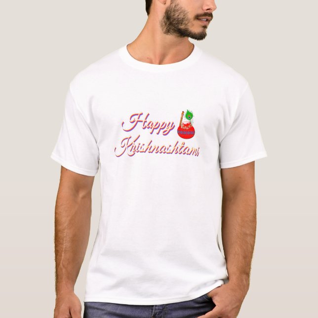 Camiseta Lord Krishna Janmashtami Laddu Gopal (Frente)