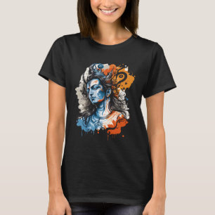 Camiseta Lord Shiva Hindu Deus Ink Effect Splatter