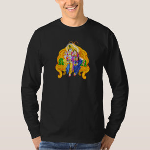 Camiseta Lorde Krishna E Devi Radha Meditação Hindu Deity