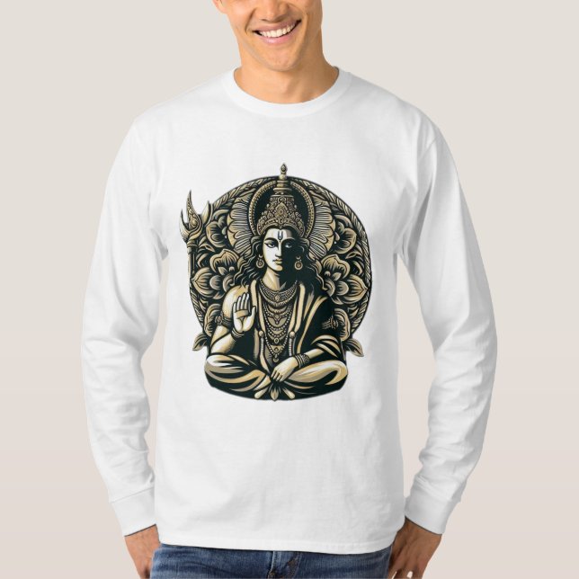 Camiseta Lorde Vishnu: A Sustentação Multiversal" (Frente)