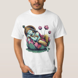 Camiseta "Lorde Vishnu Descansando no Lotus: Símbolo de Cos