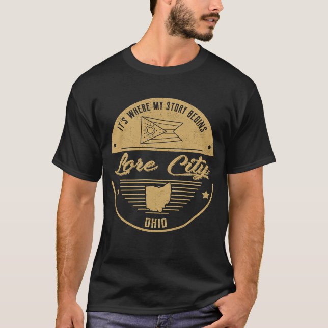 Camiseta Lore City Ohio É onde minha história começa (Frente)
