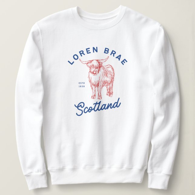 Camiseta Loren Brae Scotland coo jumper (Frente do Design)