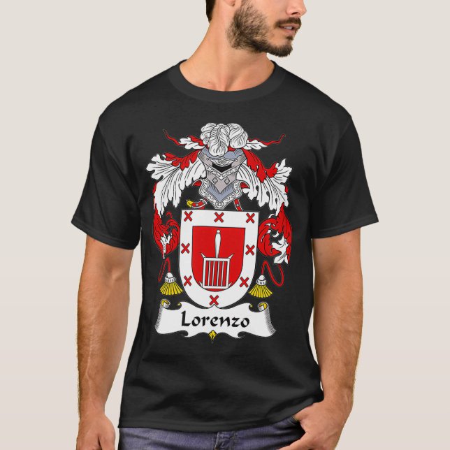 Camiseta Lorenzo Casaco da Guarda Familiar de Armas (Frente)