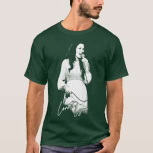 Camiseta Loretta Lynn 70s Estilo País Ventilador Design 1