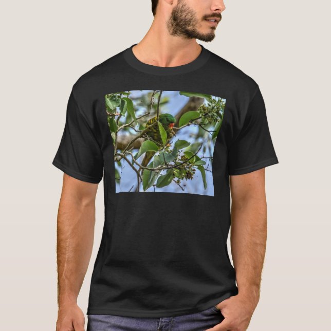 CAMISETA LORIKEET VERDE QUEENSLAND RURAL AUSTRÁLIA (Frente)