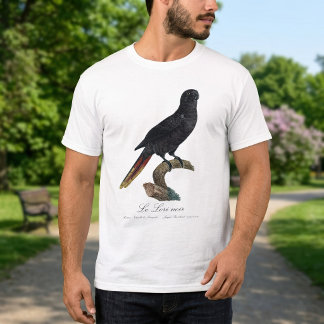 Camiseta Lório-preto ou Lório-de-bico-vermelho, Chalcopsitt