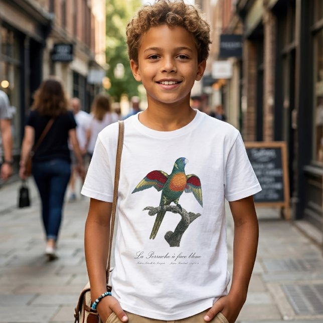 Camiseta Loriqueet coco, Trichoglossus haematodus (Coconut Lorikeet, Trichoglossus haematodus. Boy Basic White T-Shirt)