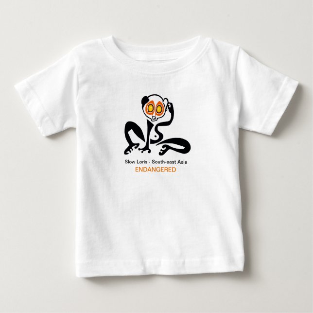 Camiseta LORIS LENTO - Imagem animal ameaçada - (Frente)