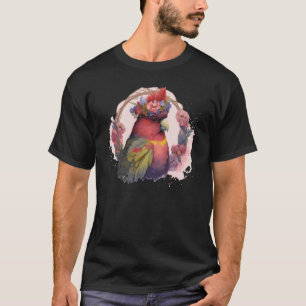 Camiseta Loro Lorikeet Fofo Papagaio Lorro Vermelho Coroa d