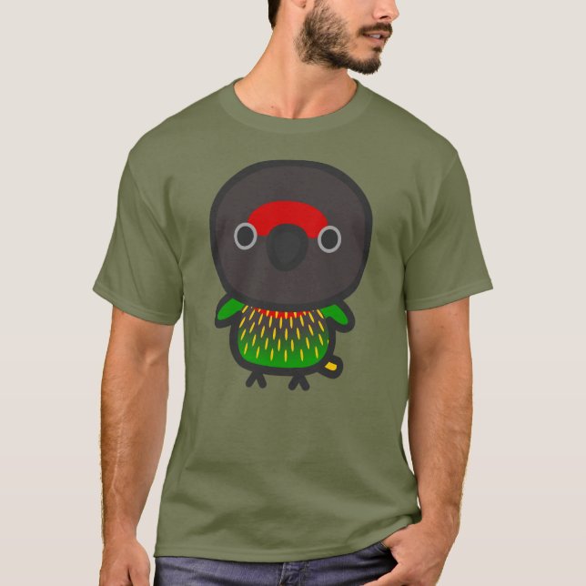 Camiseta Lory de listras amarelas (Frente)