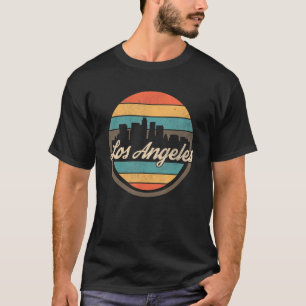 Camiseta Los Angeles CA  Retro Vintage USA Silhueta Urbana 
