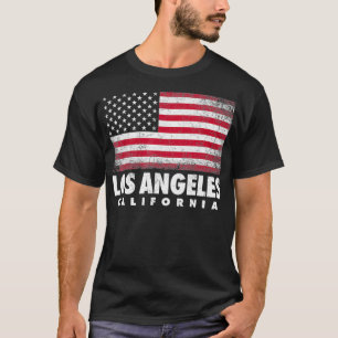 Camiseta Los Angeles California 4 de julho American Flag U