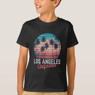 Camiseta Los Angeles Califórnia Árvores Retro Férias de Ver