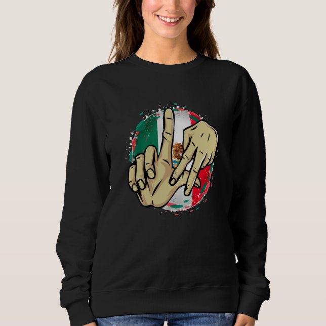 Camiseta Los Angeles California Chicano Mexico Flag LA Hand (Frente)