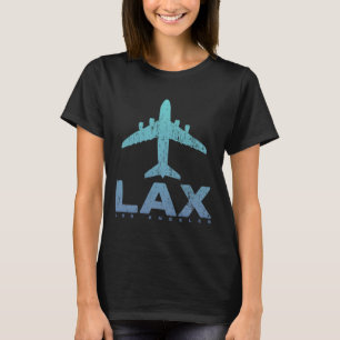 Camiseta Los Angeles Califórnia Código de Aeroporto Lax La 