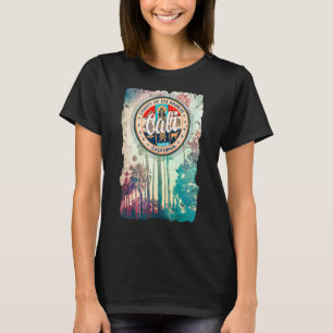 Camiseta Los Angeles California County Cali Palm Tree Sky