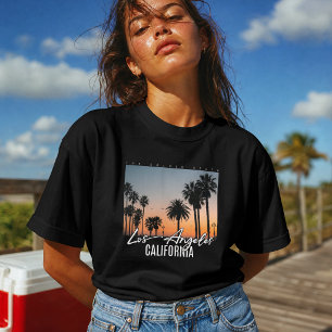 Camiseta Los Angeles Califórnia Palma Pôr do Sol