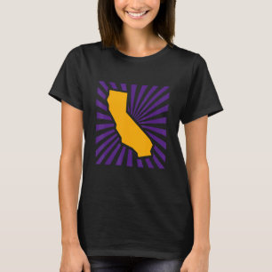 Camiseta Los Angeles California Purple E Yellow Color Bur