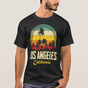 Camiseta Los Angeles California Retro Palm Trees La Sunset