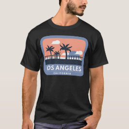 Camiseta Los Angeles California Retro Skyline Design