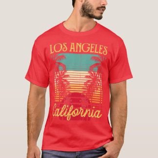 Camiseta Los Angeles California Retro Vintage Palm Trees