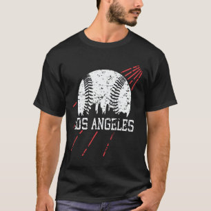 Camiseta Los Angeles LA City Skyline Baseball Vintage