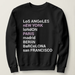Camiseta Los Angeles New York London Paris Sweatshirt