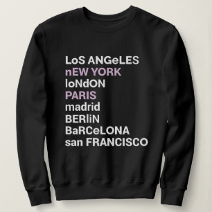 Camiseta Los Angeles New York London Paris Sweatshirt