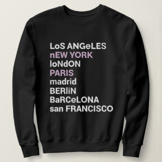 Camiseta Los Angeles New York London Paris Sweatshirt