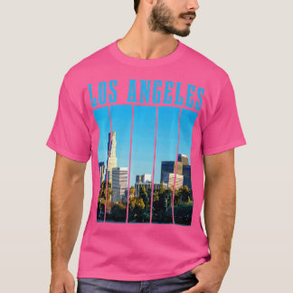 Camiseta Los Angeles Skyline 323 LA California Retro Vintag