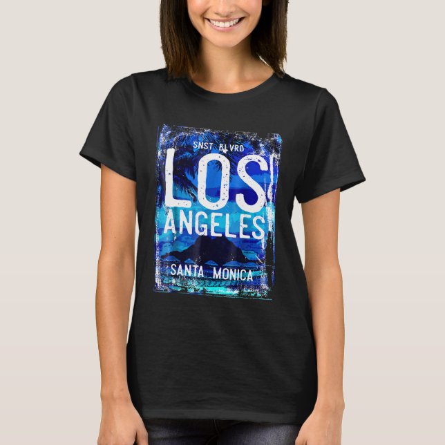 Camiseta Los Angeles Sunset Boulevard Papais noeis Monica B (Frente)