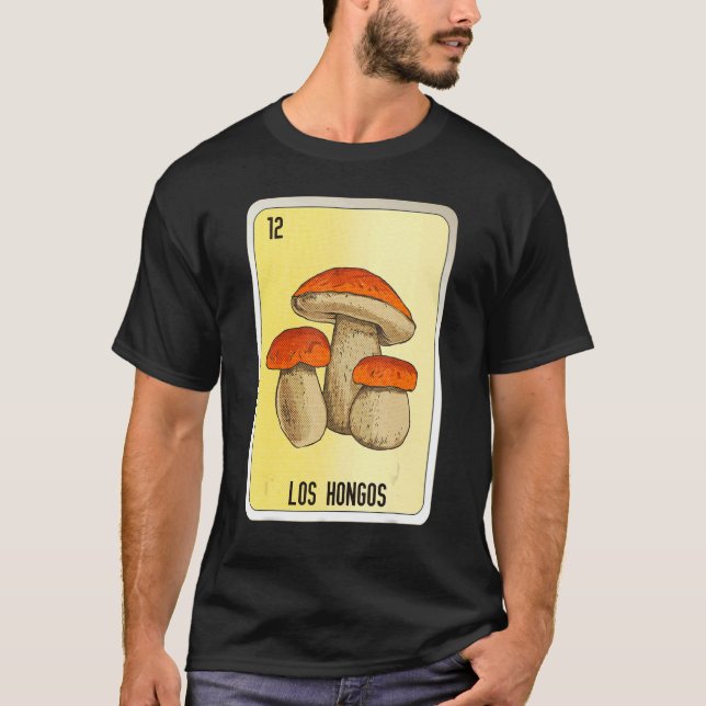 Camiseta Los Hongos Mexican Slang Lottery Bingo Cards (Frente)