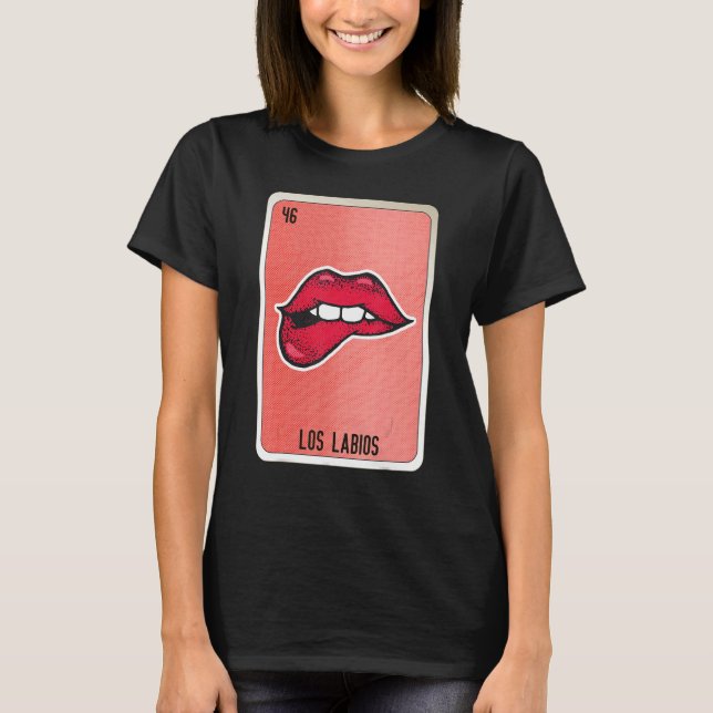 Camiseta Los Labios Mexican Slang Lottery Bingo Cards (Frente)